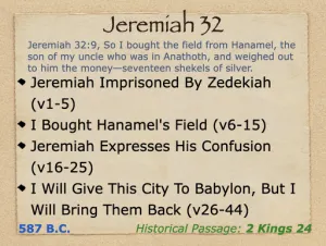 Jeremiah 32 Outline