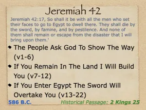 Jeremiah 42 Outline