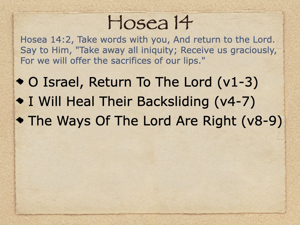 Study Hosea 14 on FerventWord