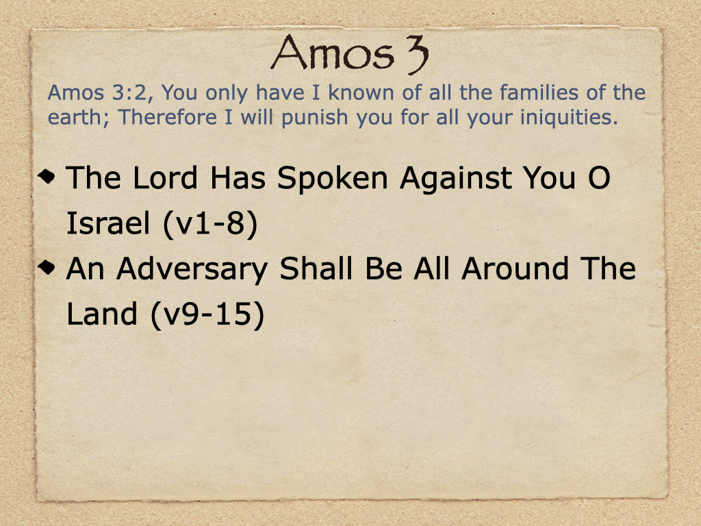 Study Amos 3 on FerventWord