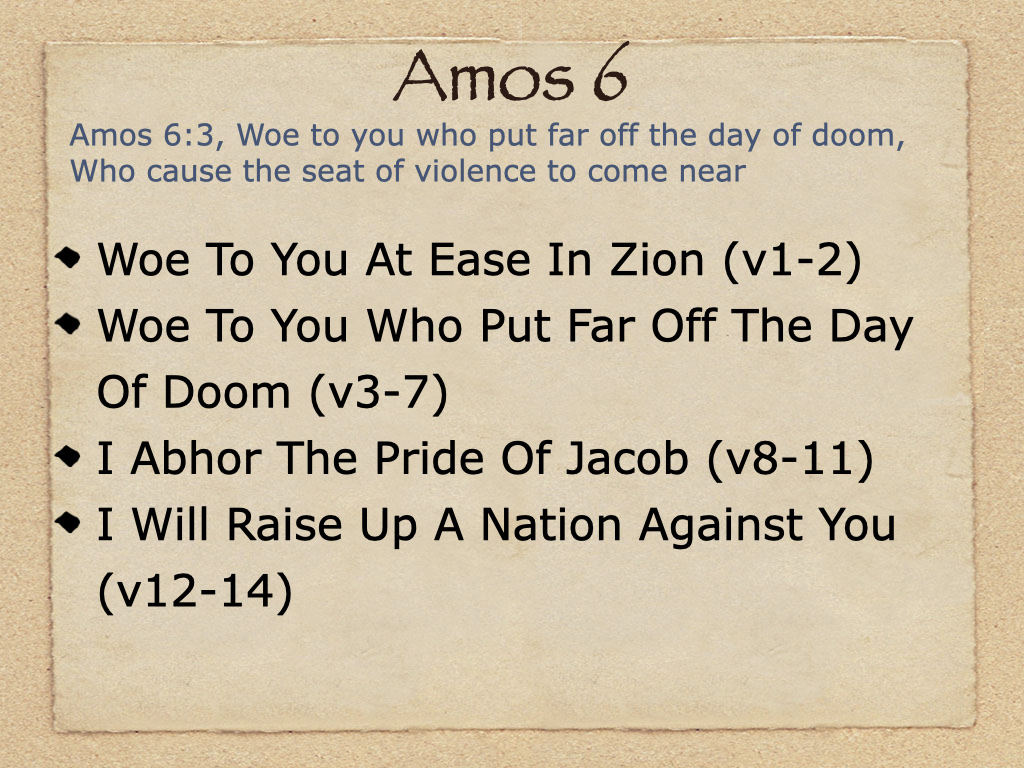 Study Amos 6 on FerventWord