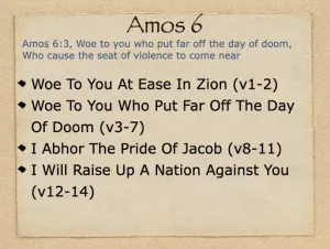 Amos 6 Outline