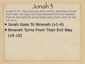 Jonah 3 Outline