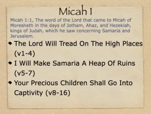 Micah 1 Outline