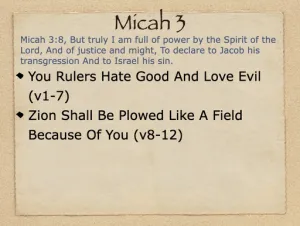 Micah 3 Outline