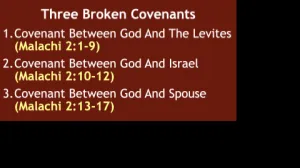 Malachi 2 - Three Broken Covenants