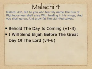 Malachi 4 Outline