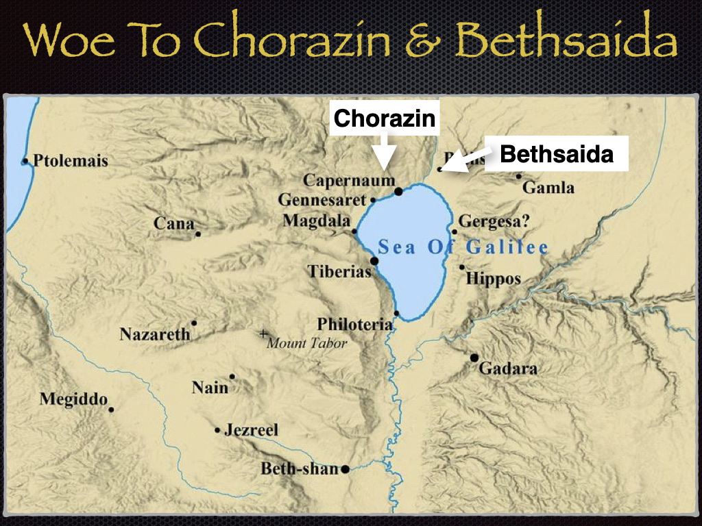 Betsaida Map Study Matthew 11 on FerventWord