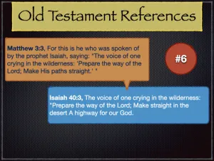 Matthew 3 Old Testament References 6
