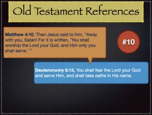 Matthew 4 Old Testament References 10