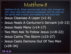 Matthew 8 Outline