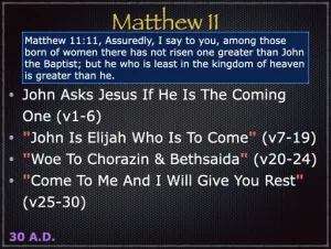 Matthew 11 Outline