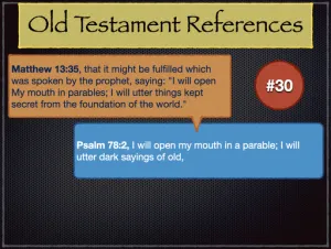 Matthew 13 Old Testament References 30