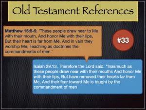 Matthew 15 Old Testament References 33