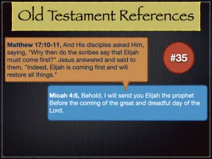 Matthew 17 Old Testament References 35