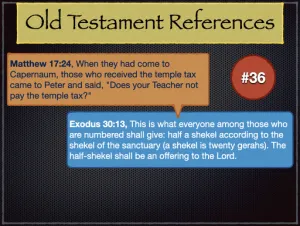 Matthew 17 Old Testament References 36