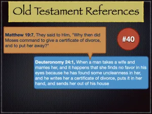 Matthew 19 Old Testament References 40
