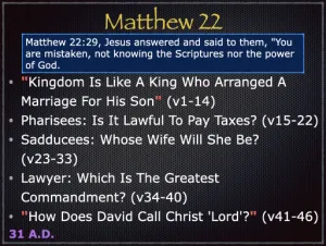 Matthew 22 Outline