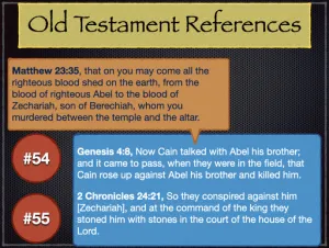 Matthew 23 Old Testament References 54-55