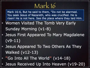 Mark 16 Outline