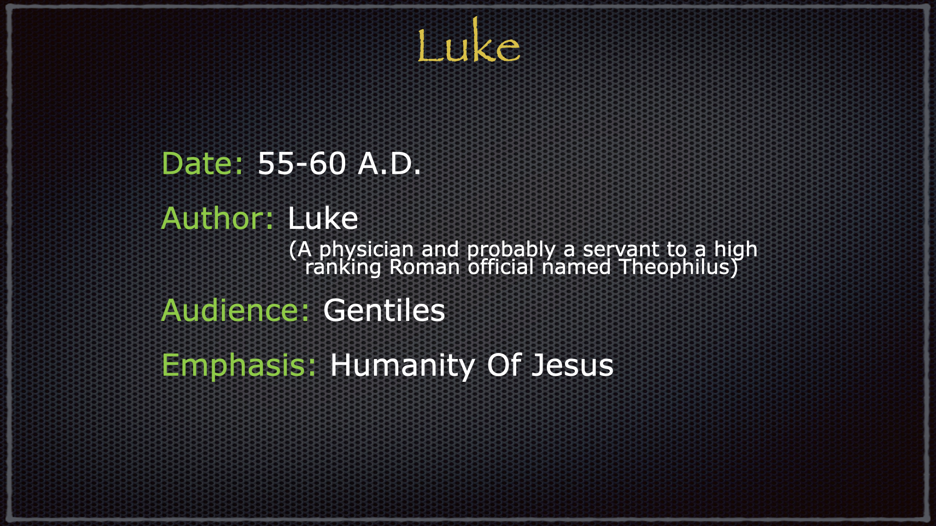 Luke on FerventWord