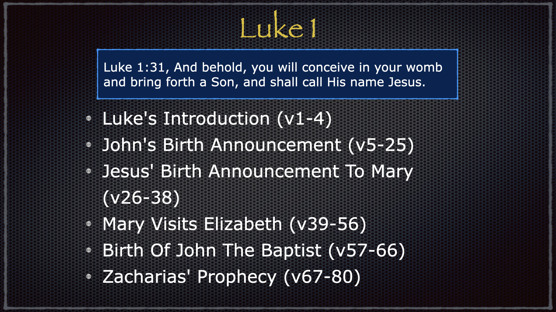 Study Luke 1 on FerventWord