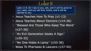 Luke 11 Outline