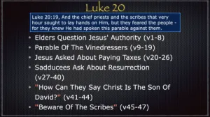 Luke 20 Outline