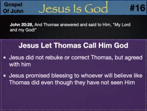 John 20 - Jesus Is God 16