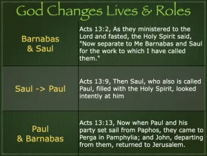 Acts 13 - God Changes Lives And Roles