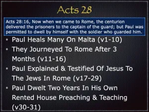 Acts 28 Outline