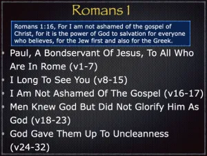 Romans 1 Outline