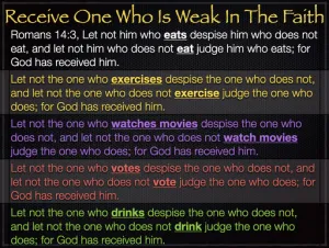 Romans 14 - Recieve One Who Is Weak In The Faith