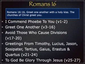 Romans 16 Outline