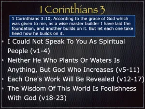 1 Corinthians 3 Outline