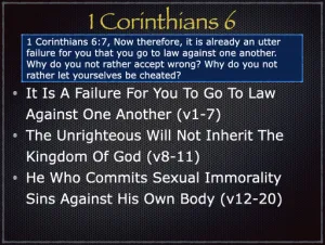 1 Corinthians 6 Outline