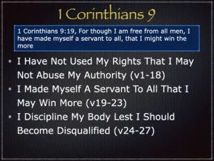 1 Corinthians 9 Outline