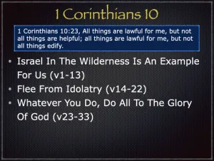 1 Corinthians 10 Outline