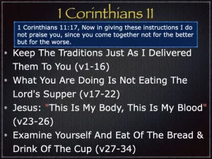 1 Corinthians 11 Outline