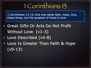 1 Corinthians 13 Outline