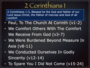 2 Corinthians 1 Outline