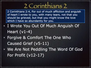 2 Corinthians 2 Outline
