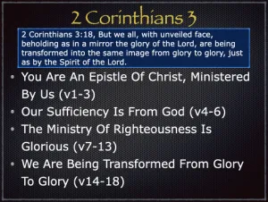 2 Corinthians 3 Outline