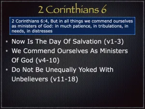 2 Corinthians 6 Outline