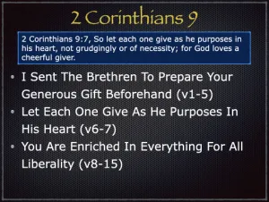 2 Corinthians 9 Outline