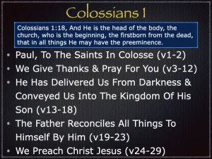 Colossians 1 Outline