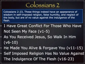 Colossians 2 Outline