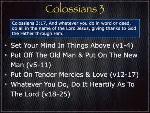 Colossians 3 Outline