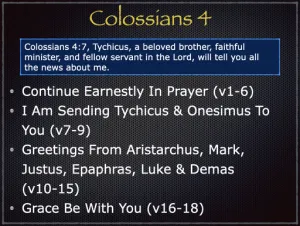 Colossians 4 Outline