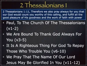 2 Thessalonians 1 Outline